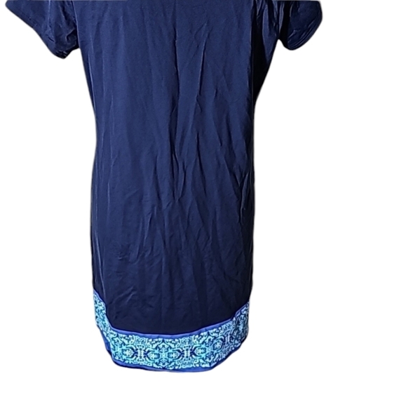 Lands end sz small navy blue tassel tie cover up shift dress sz 6-8 - Picture 5 of 8